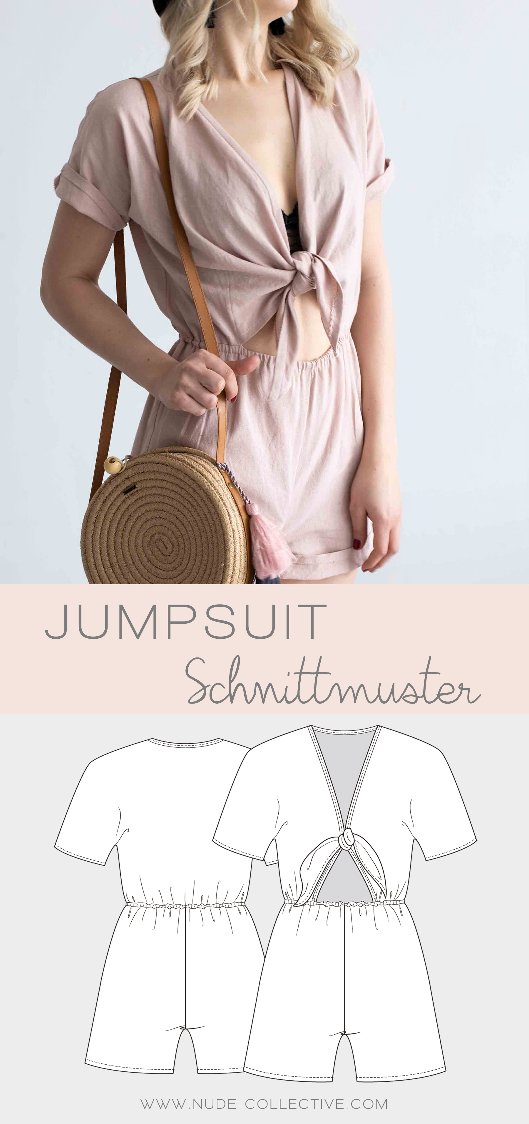 Sommer Jumpsuit selber nähen_Schnittmuster von Nude-collective.com