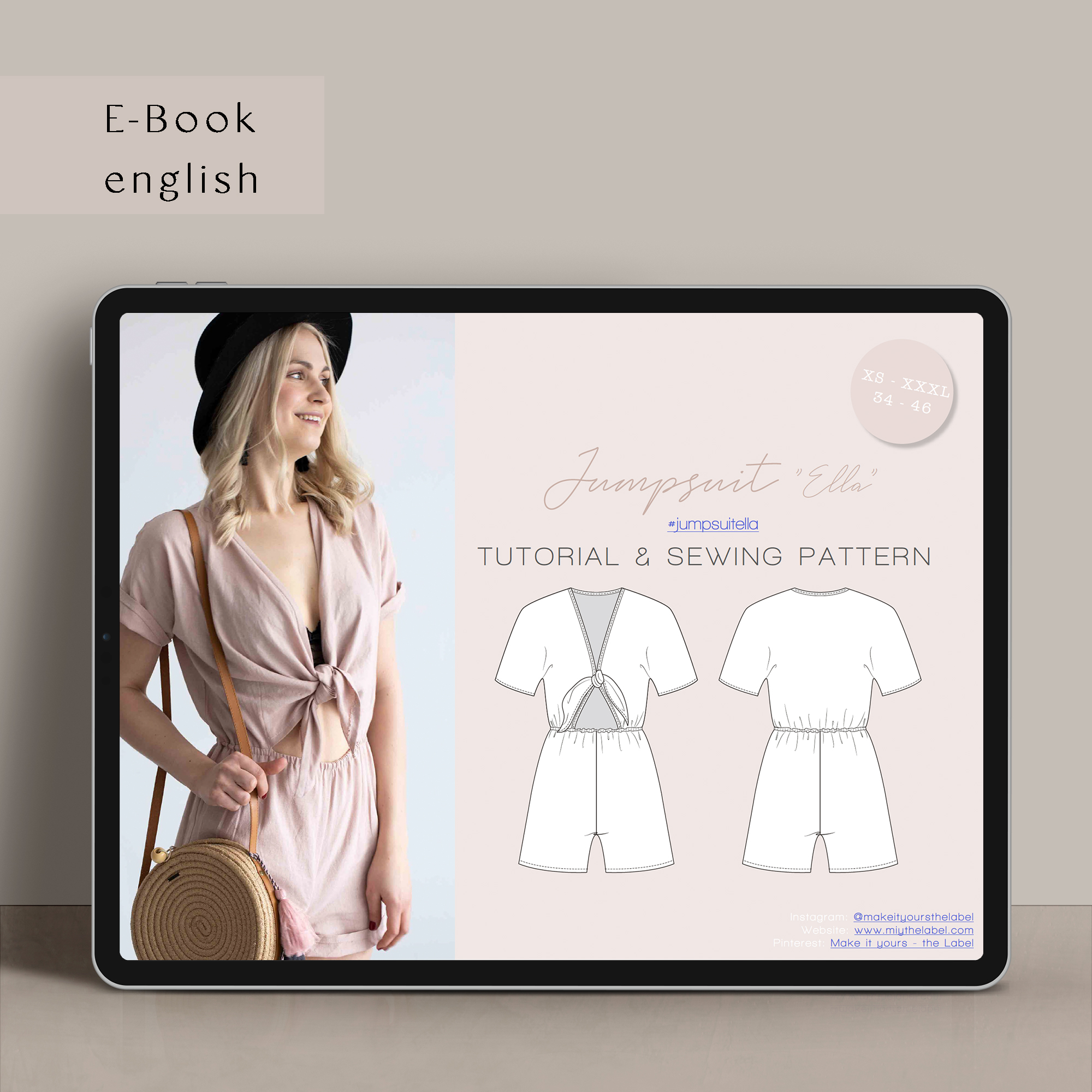 E-Book Jumpsuit Sewing Pattern & Sewing Tutorial - english • Make it Yours