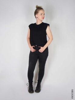 DIY Schulterpolster Shirt als Silvester Outfit nähen