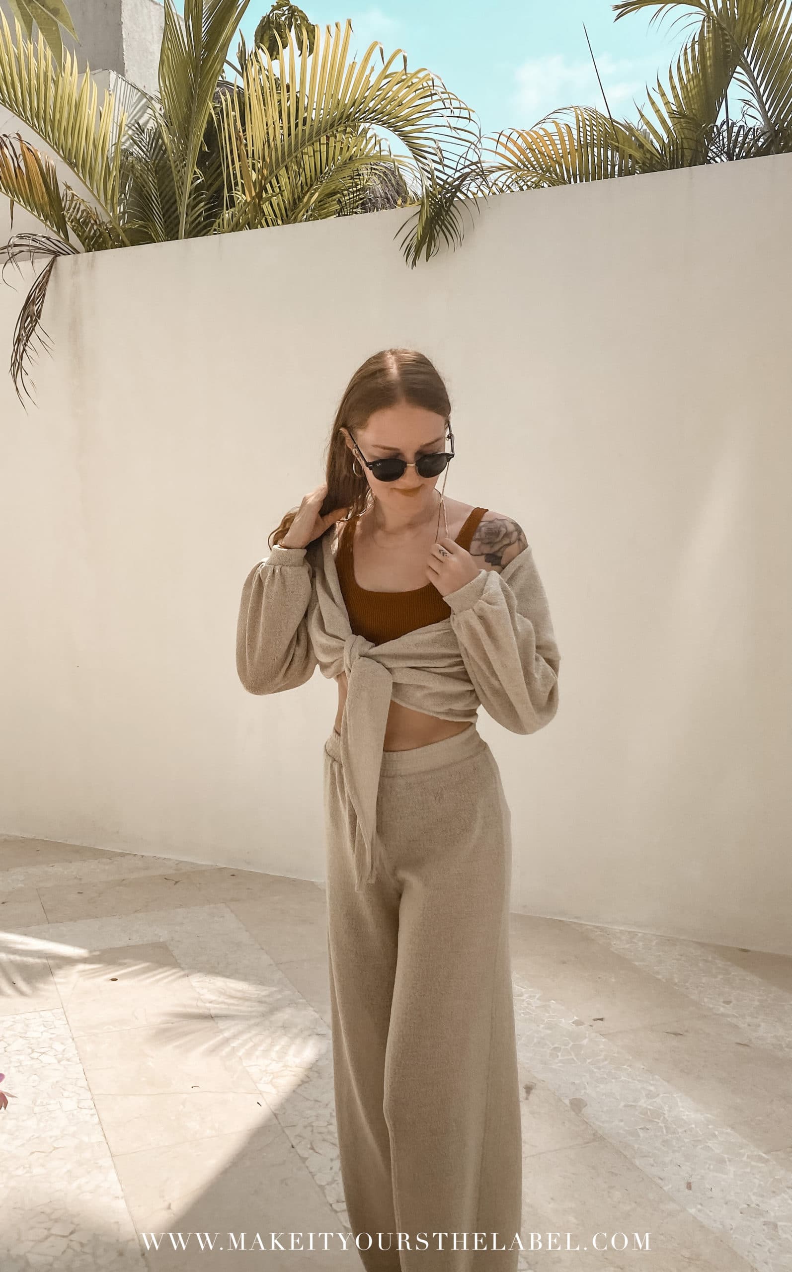 Long Culotte knit pants sewing pattern