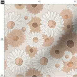 Daisy_seamless pattern-creme