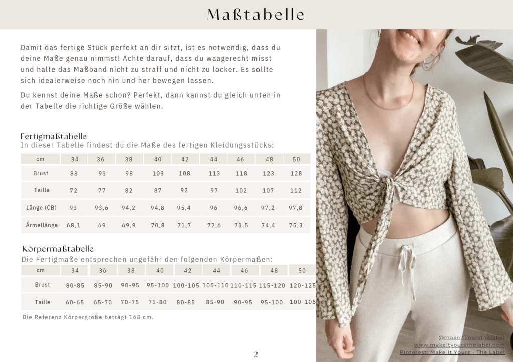 Long Sleeve Crop Top PDF Sewing Pattern and Tutorial • Make it Yours