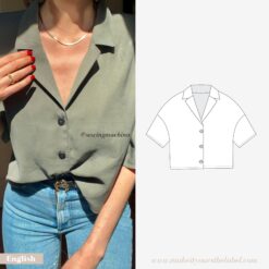 Blouse with revere collar_pdf sewing pattern