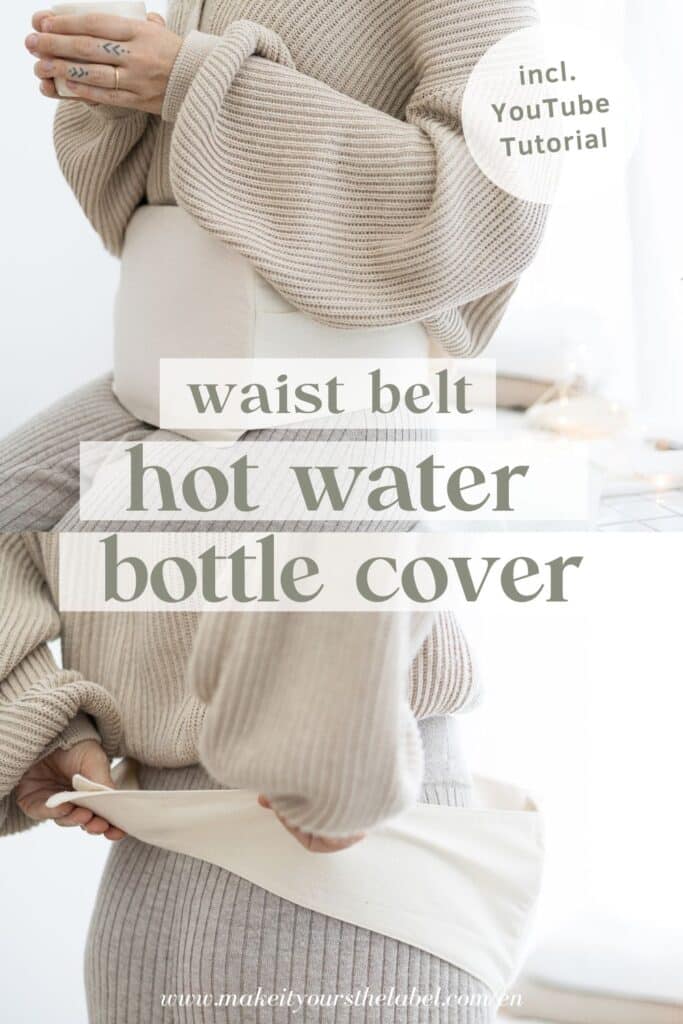 DIY waist belt hot water cover bottle