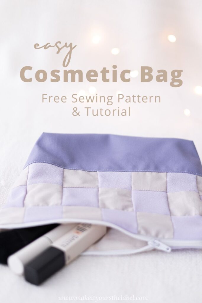 DIY cosmetic bag_free sewing pattern_sewing beginner project idea