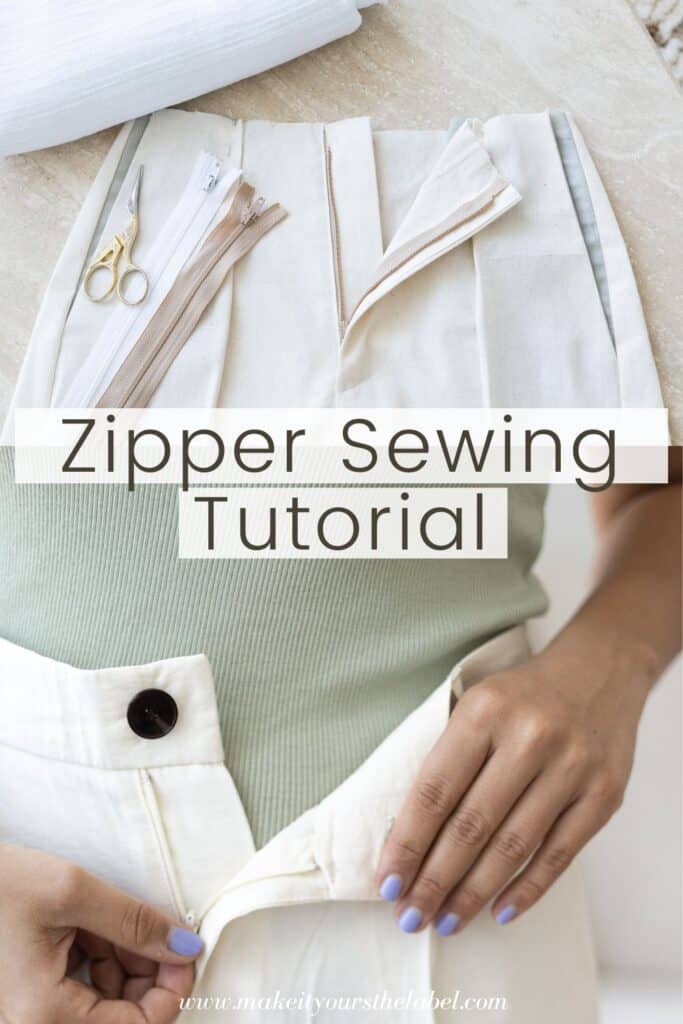 Pants zipper sewing tutorial_how to sew fly front zipper