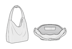 Shopper Bag_simple PDF Sewing Pattern_technical drawing