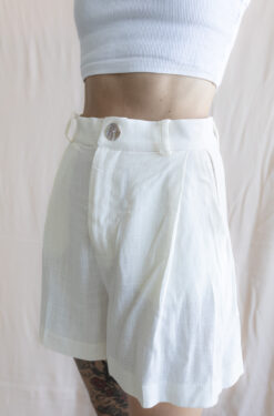 DIY High Waisted Linen Shorts, How To Make A Short