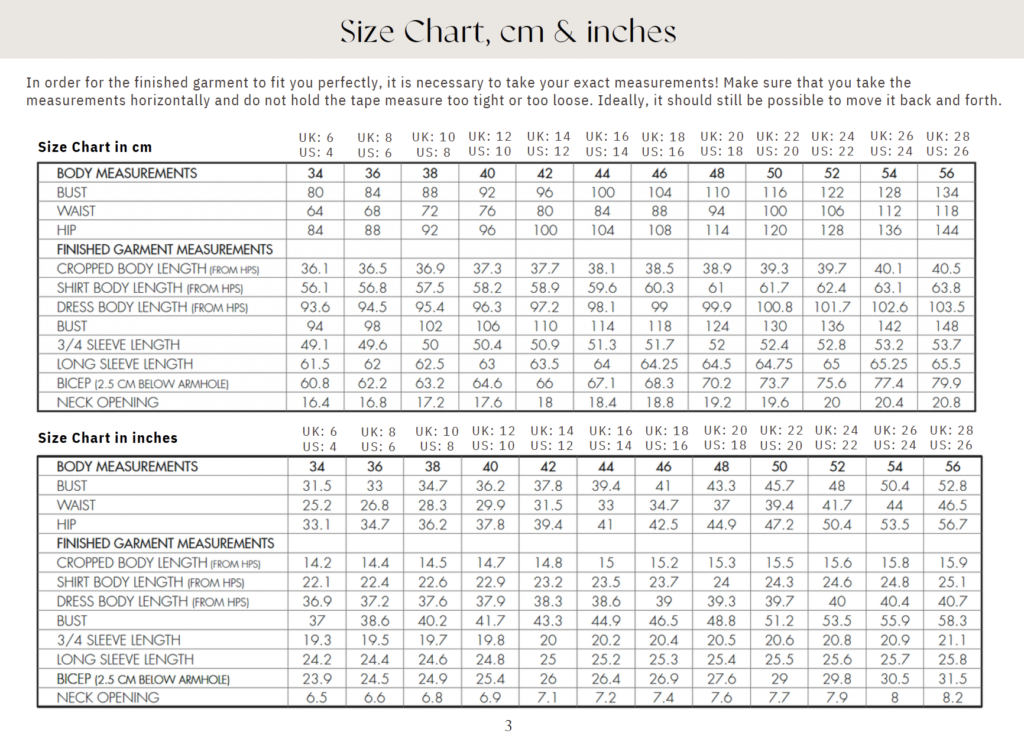 front tie top_size charts