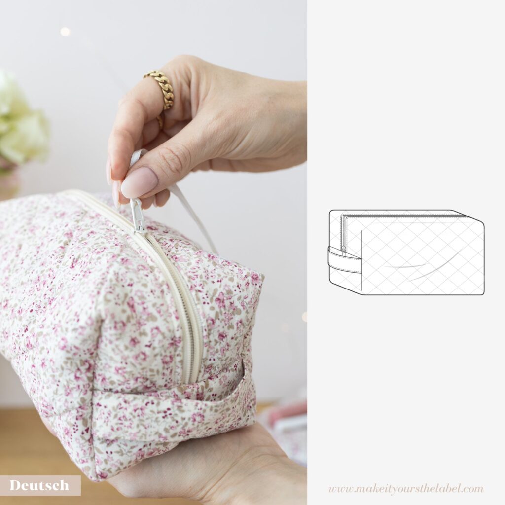 Make-up-Tasche Kosmetiktasche Von QGFM – 19,1 X 25,4 Cm, Geräumig, Mit Tragegriff