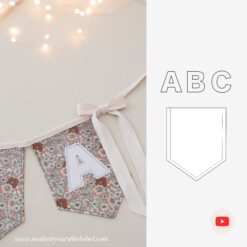 Wimpelkette & Alphabet Applikation kostenlose Druckvorlage